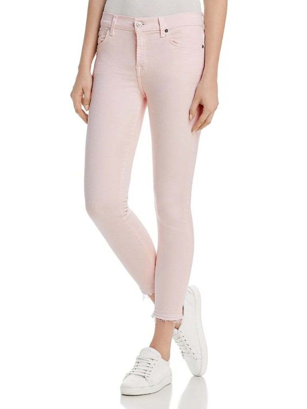 7 For All Mankind Released Hem Skinny in Pink Sunrise 25